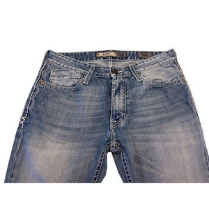 BKE Aiden Boot Leg Denim Blue Jeans Straight Mid Rise Cotton Size 30s